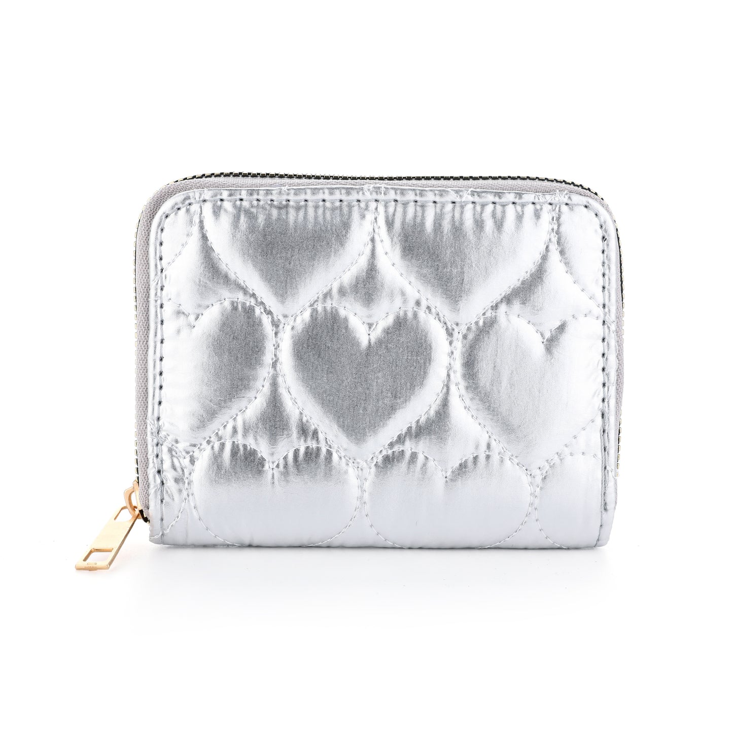 Kleine portemonee Hart silver