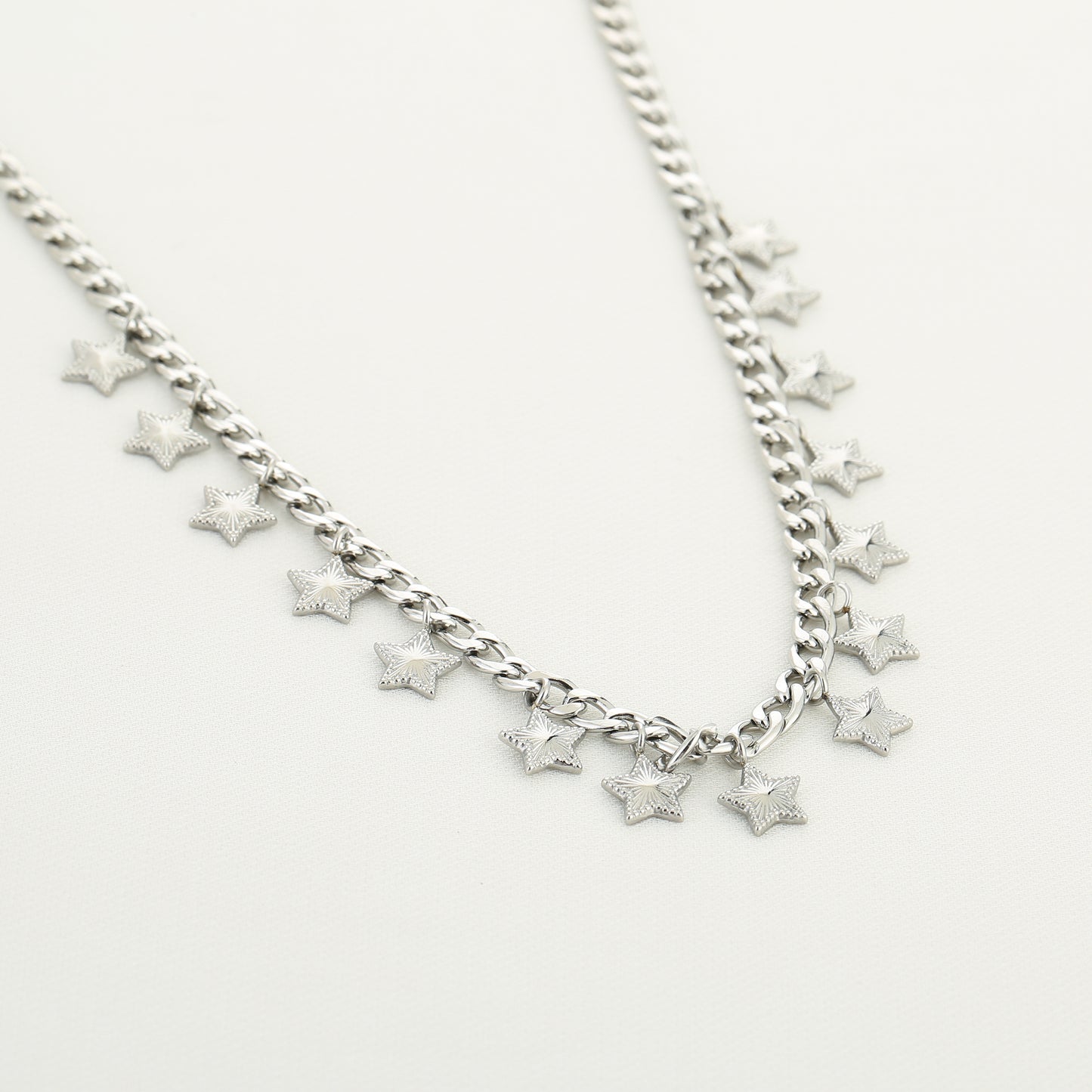 Charms ketting stars silver