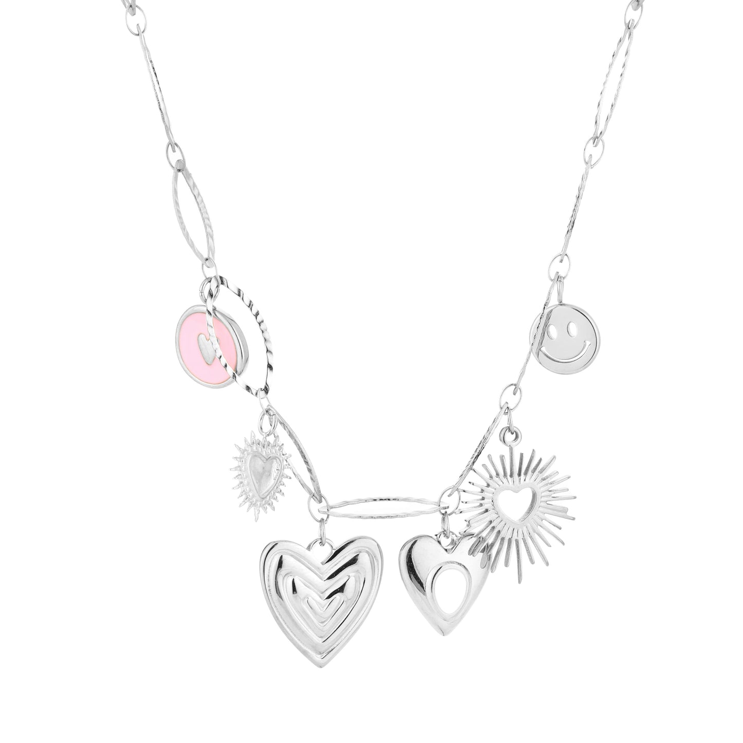 Bedels Ketting Roze Hart