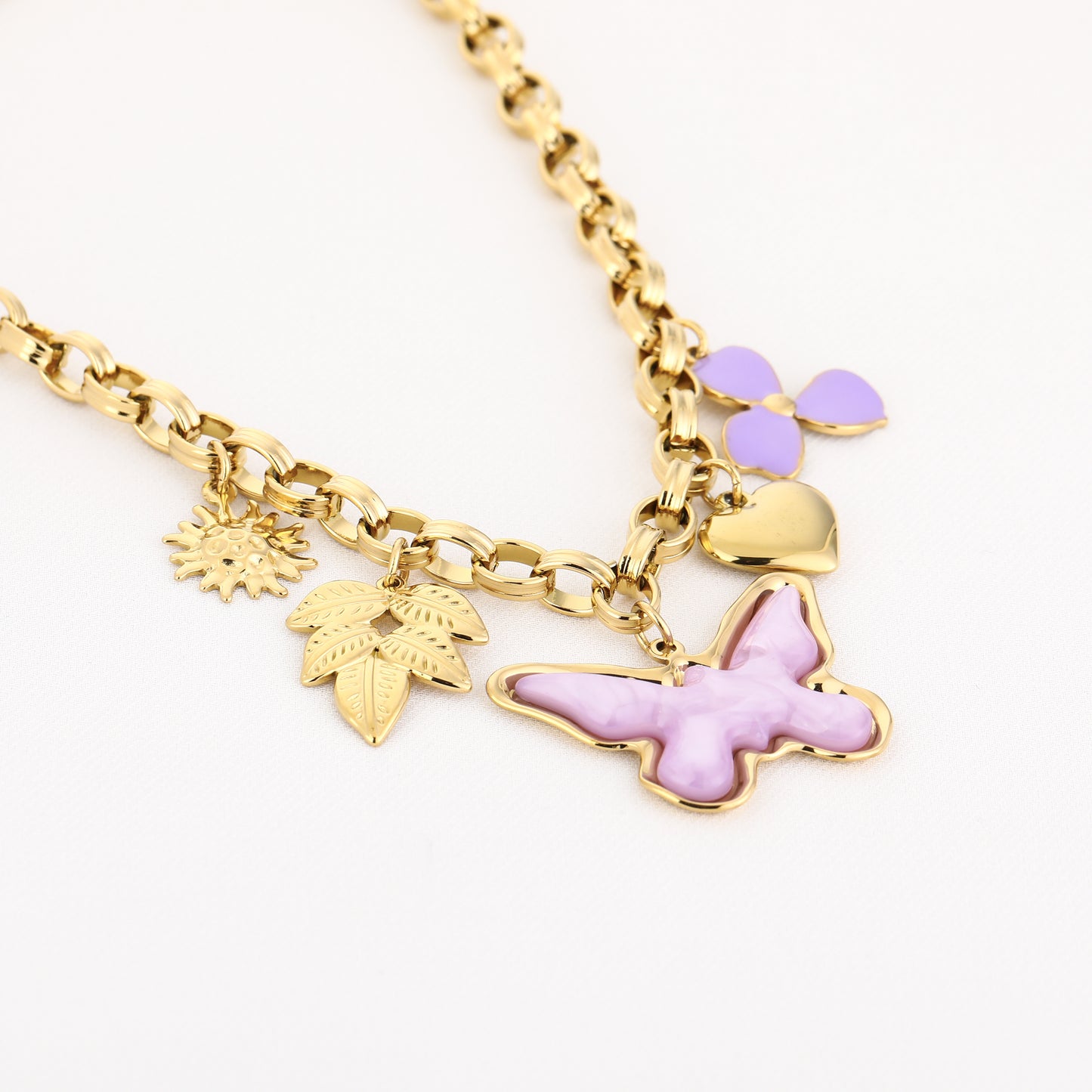 Vlinder bedel ketting